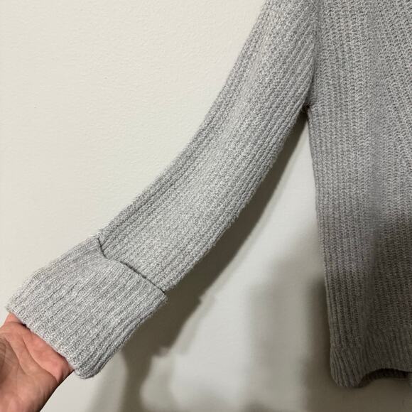 NWT Nine West XXL Sweater Gray Chunky Knit Tunic Longline V-Neck Cabincore Cozy - Picture 9 of 15